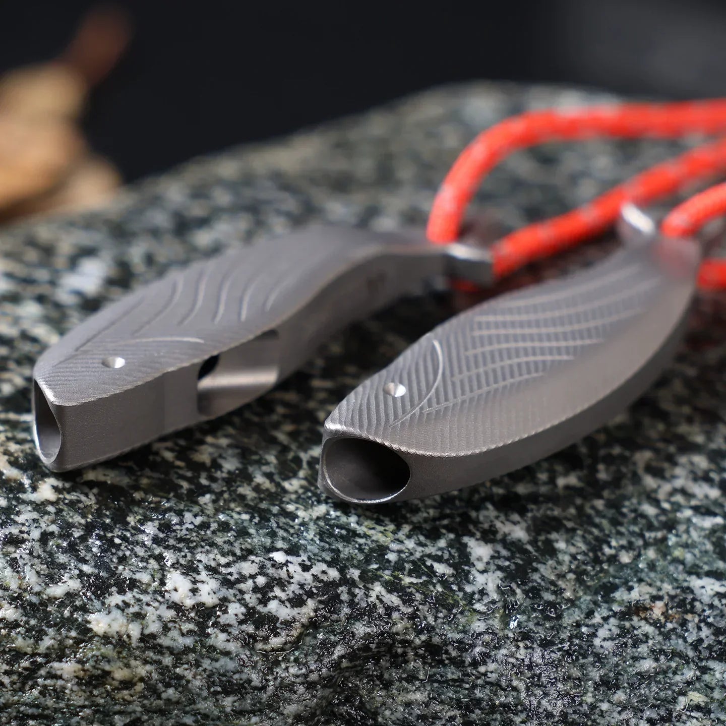 Compact Titanium Emergency Whistle Fish Shape