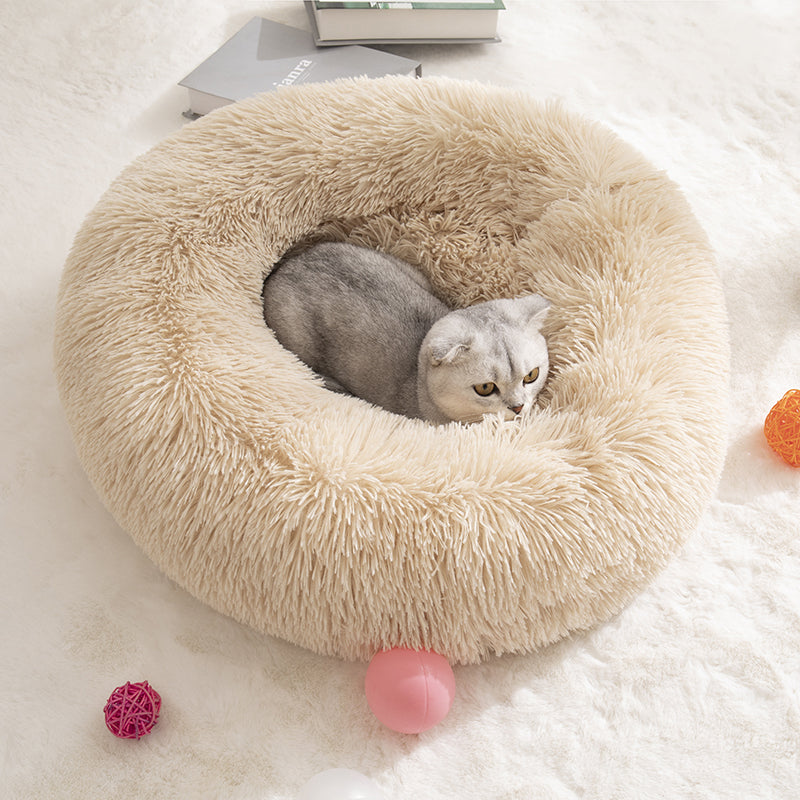 Plush Kitty Pet Bed Cushion