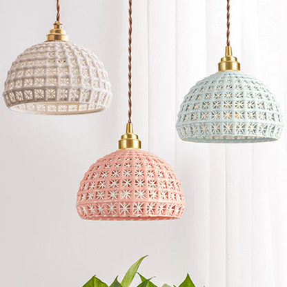 Simple White Ceramic Pendant Light