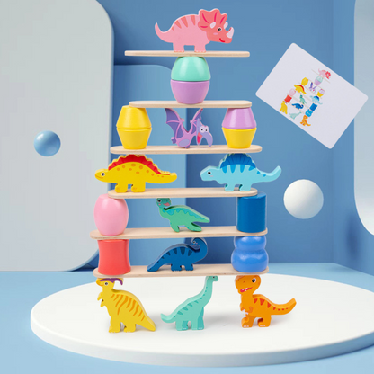Educational Dino Block Stacking Toy
