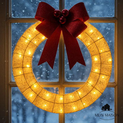 Bright Christmas Wreath Garland Lights