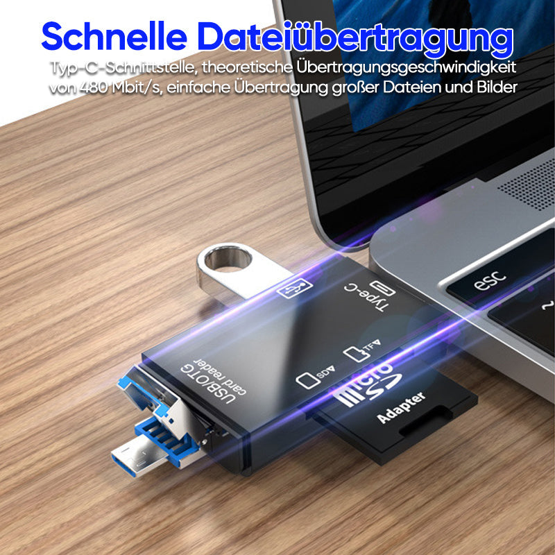 Multi-Function 6-in-1 Memory Card Reader