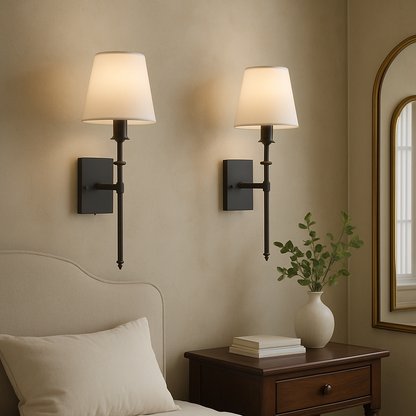 Classic 2 Piece Plug in Wall Light Set - Befez