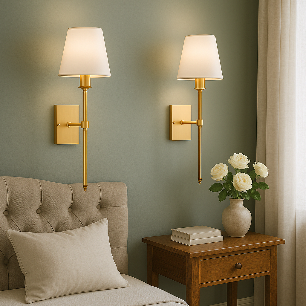 Classic 2 Piece Plug in Wall Light Set