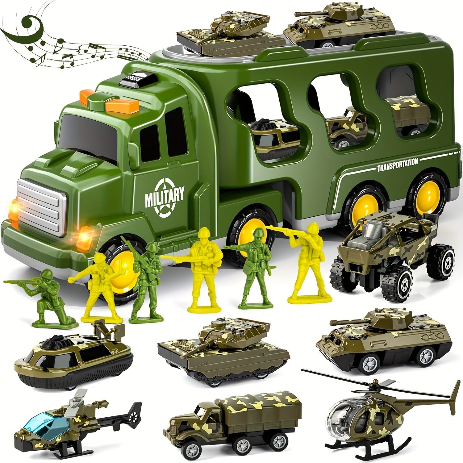 Ultimate Army Action Playset with 14 Military Vehicles - Befez