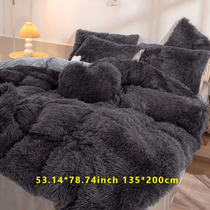 Soft Plush Duvet Cover Set for Cozy Bedding