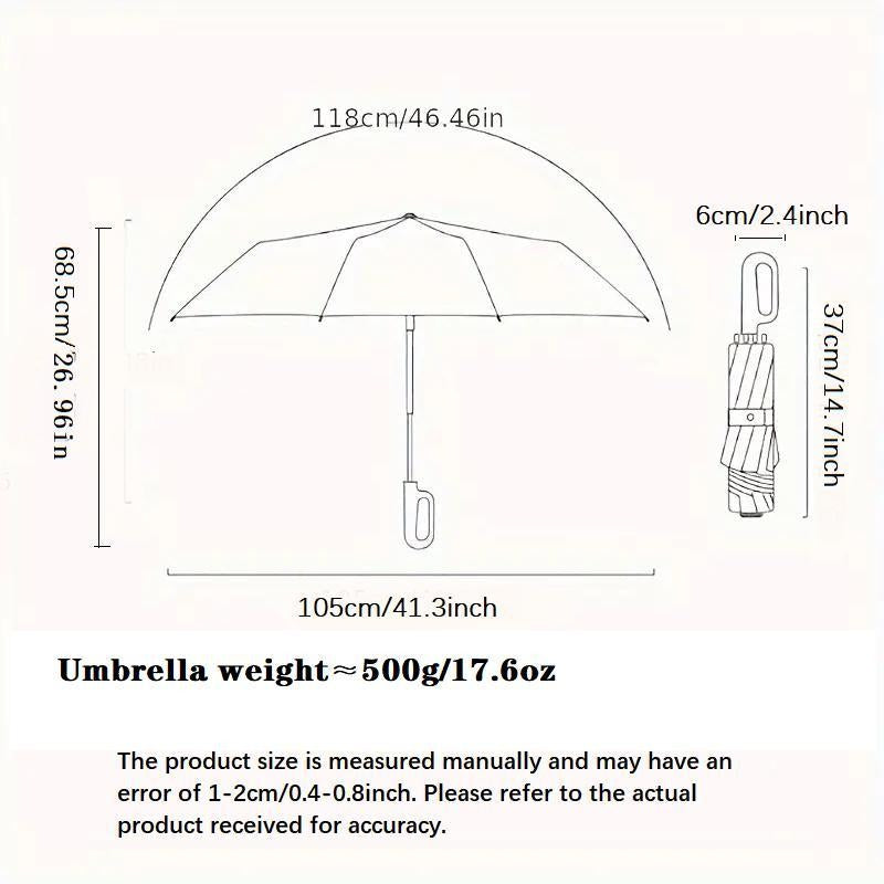 Compact Automatic Umbrella with Secure Grip Handle
