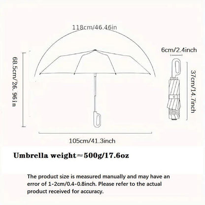 Compact Automatic Umbrella with Secure Grip Handle