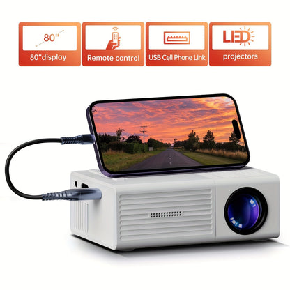 Compact Bright HD Portable Projector 3000 Lumens