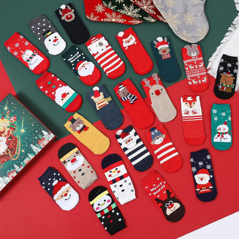 Warm Festive Holiday Socks Gift Set