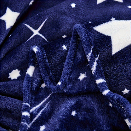 Cozy Fleece Throw Blanket with Galaxy Print