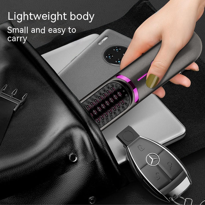 Ceramic Wireless Rechargeable Hair Straightening Brush