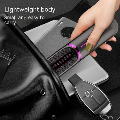 Ceramic Wireless Rechargeable Hair Straightening Brush