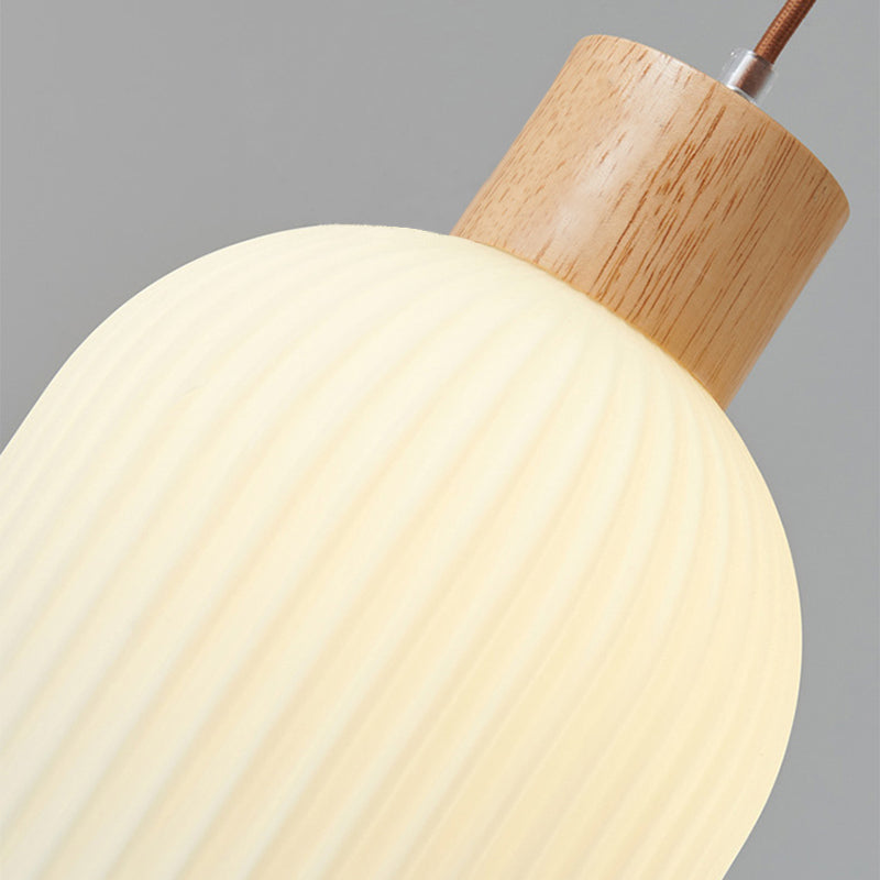 Rustic Wooden Glass Pendant Light