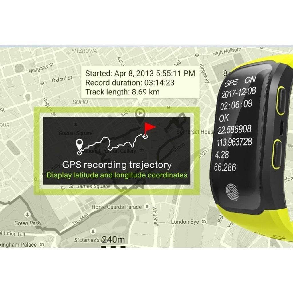 Accurate GPS Fitness Tracker Waterproof Smartwatch