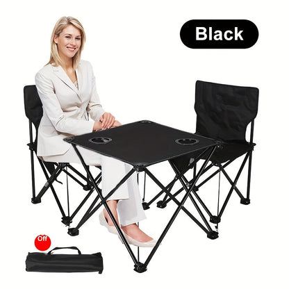 Compact Outdoor Patio Set with 2 Chairs and Table