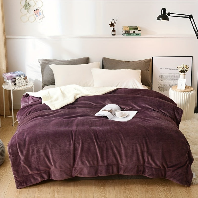 Plush Double Sided Fuzzy Blanket for Cozy Warmth