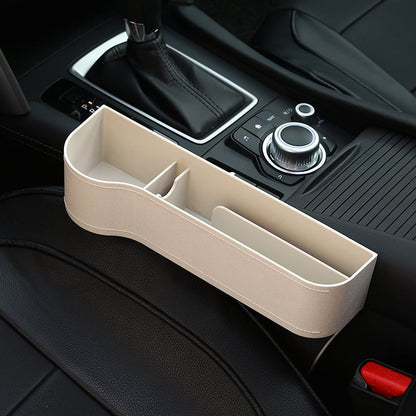 Premium Leather Auto Seat Storage Organizer