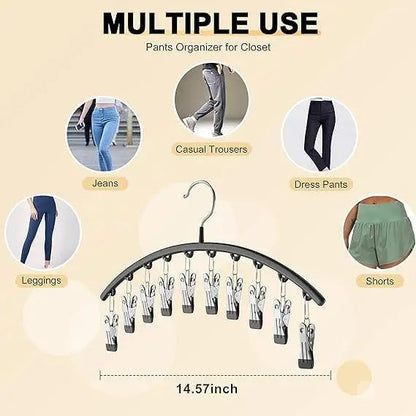 Compact Folding Leggings Hanger with 20 Clips