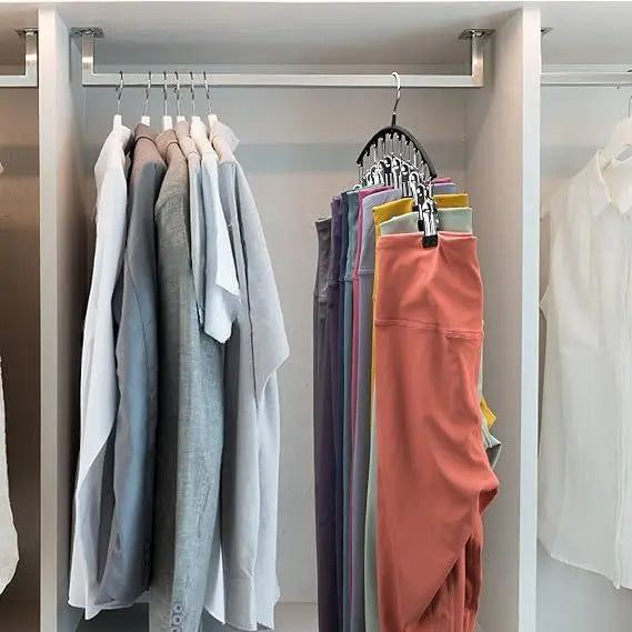 Compact Folding Leggings Hanger with 20 Clips