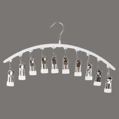 Compact Folding Leggings Hanger with 20 Clips