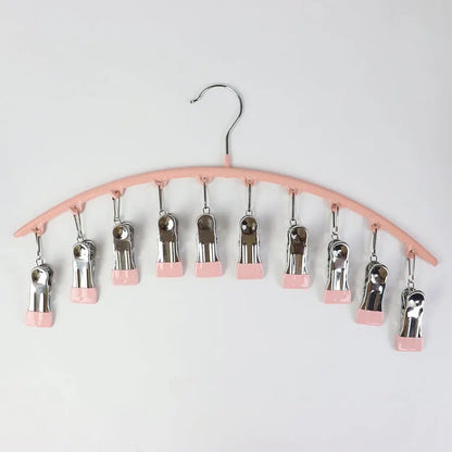 Compact Folding Leggings Hanger with 20 Clips