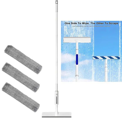 Practical Window Cleaning Kit with Spray & Microfiber Cloths