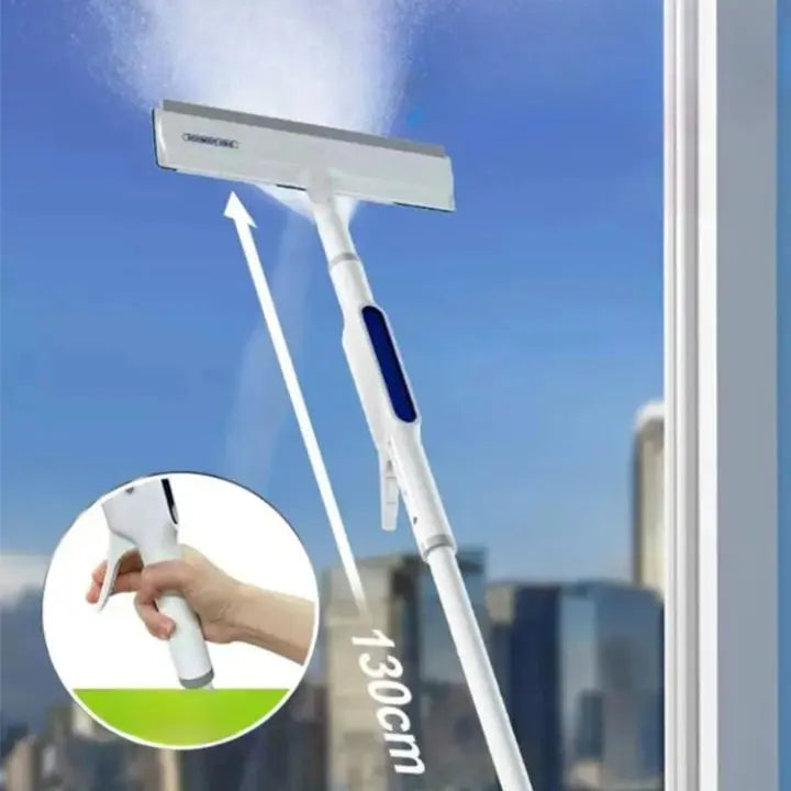 Practical Window Cleaning Kit with Spray & Microfiber Cloths