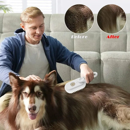 Multi Purpose Pet Grooming Steam Brush