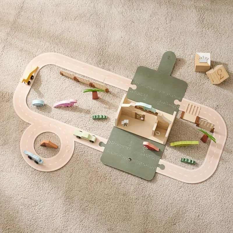 Wooden Dinosaur Adventure Play Set for Children