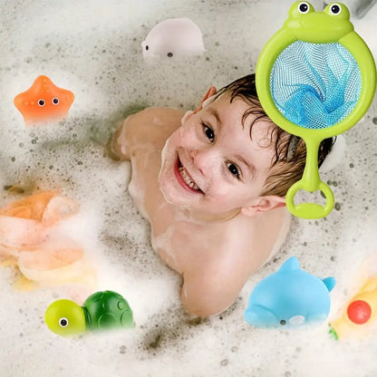 Colorful Bath Toy with Scoop Net