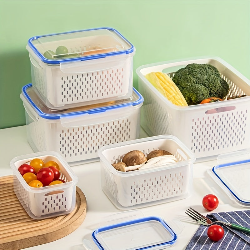 Reusable Plastic Food Containers Set of 4