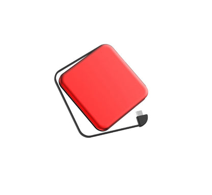 Compact Solar Power Bank with Hidden 3-in-1 Cable