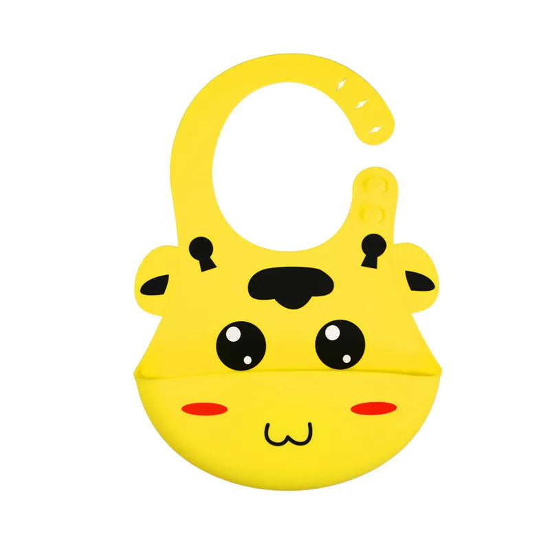 Soft Baby Bibs – Cute Animal Silicone Feeding Bib Set