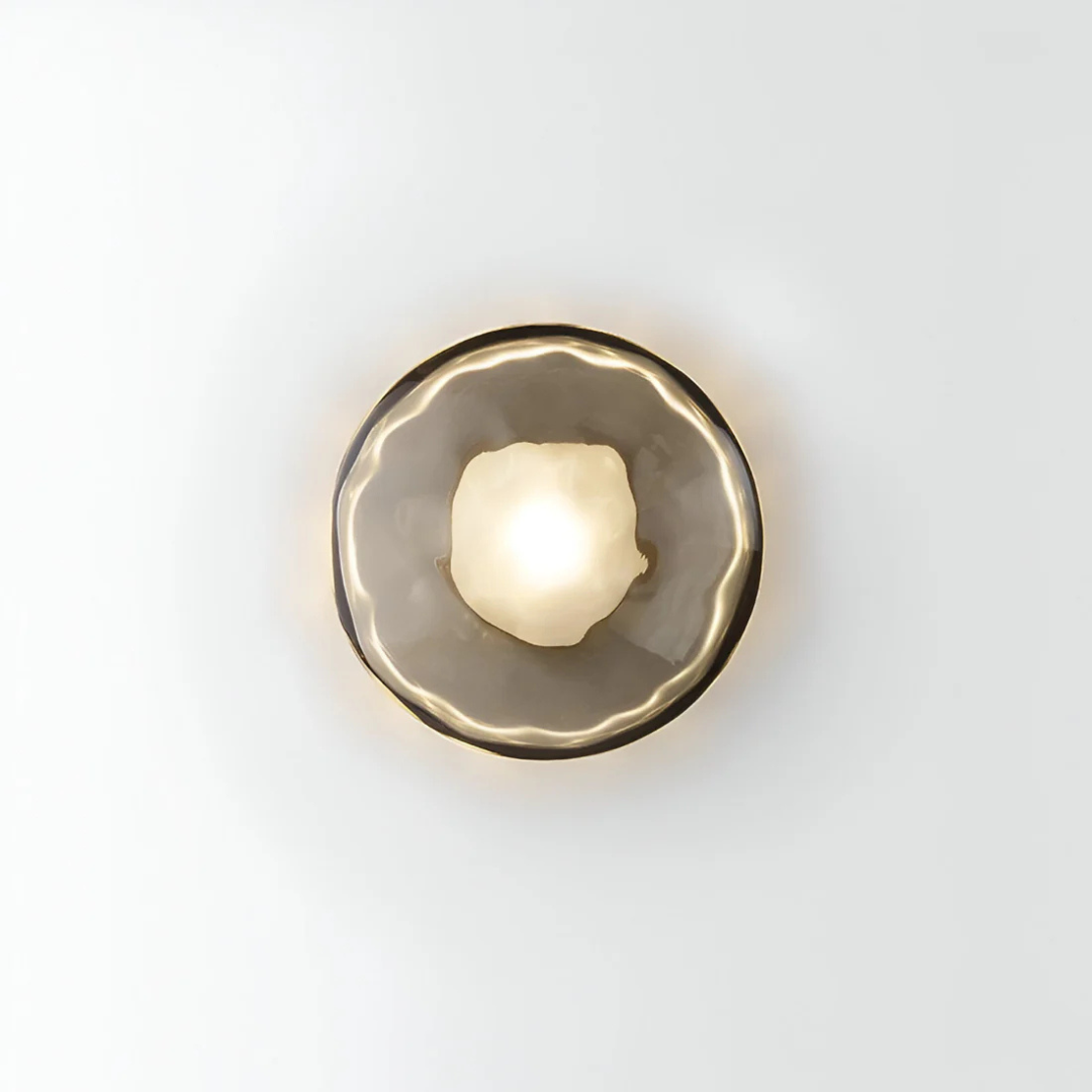 Sleek Glass Contemporary Wall Light