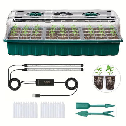 Complete Indoor Herb Garden Starter Kit with LED Grow Light