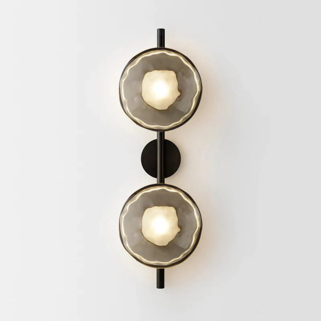 Sleek Glass Contemporary Wall Light