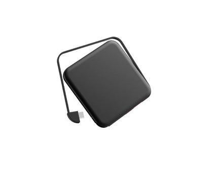 Compact Solar Power Bank with Hidden 3-in-1 Cable