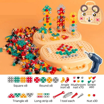Kids Wooden Toy Toolbox Set
