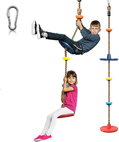Fun Kids Tree Swing Set with Rope and Play Platforms