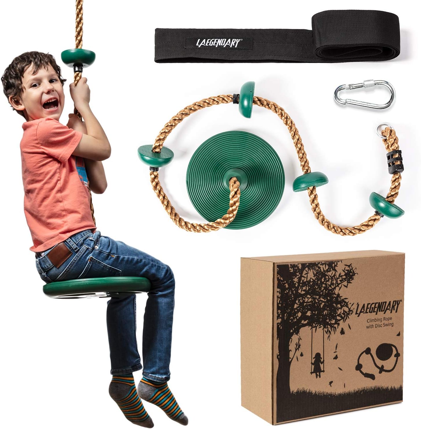 Fun Kids Tree Swing Set with Rope and Play Platforms - Befez