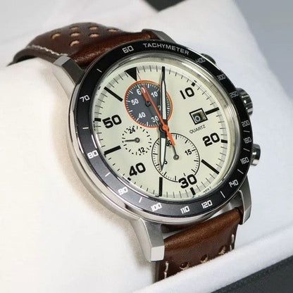 Stylish 6-Hand Quartz Watch for Men