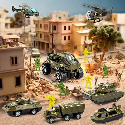 Ultimate Army Action Playset with 14 Military Vehicles
