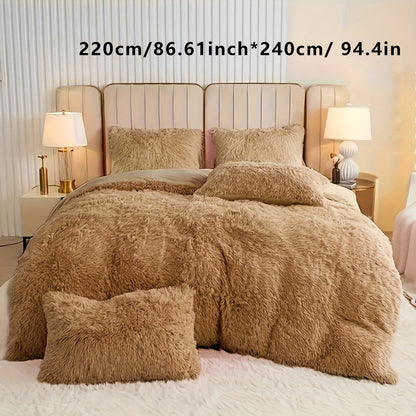 Soft Plush Duvet Cover Set for Cozy Bedding