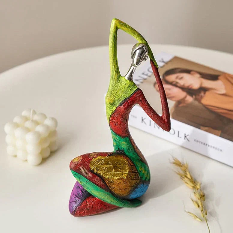 Vibrant Female Figurine Resin Art Statue for Home Decoration - Befez