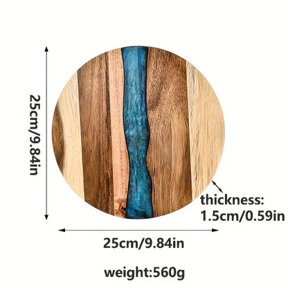 Natural Wood Round Serving Board