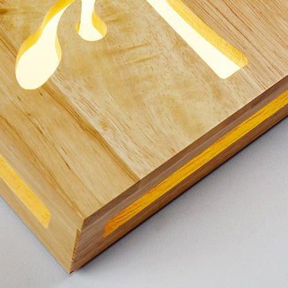 Rustic Wooden LED Wall Light