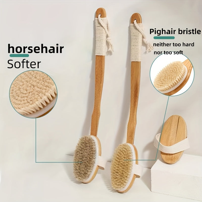 Soft Exfoliating Shower Brush with Long Handle