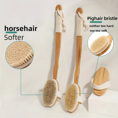 Soft Exfoliating Shower Brush with Long Handle