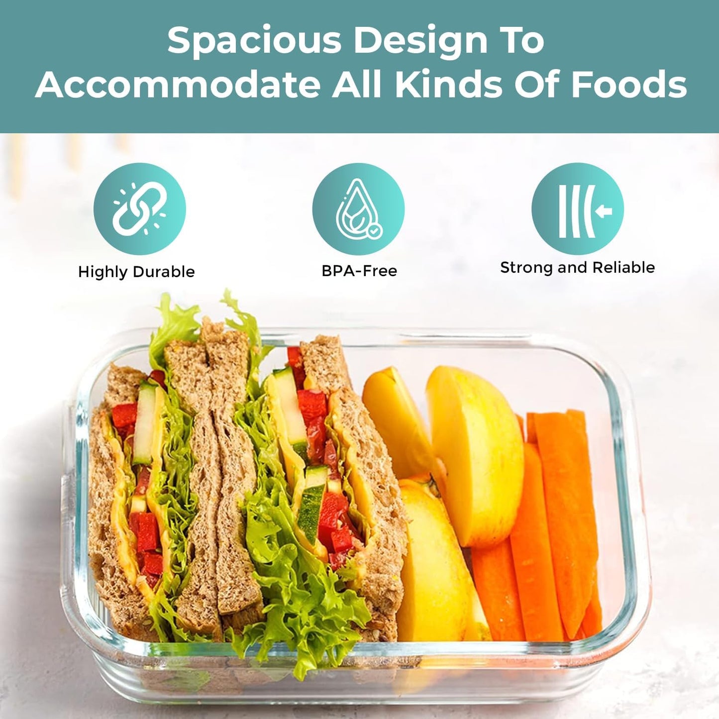 Befez | 8pc Glass Kitchen Storage Containers with Lids